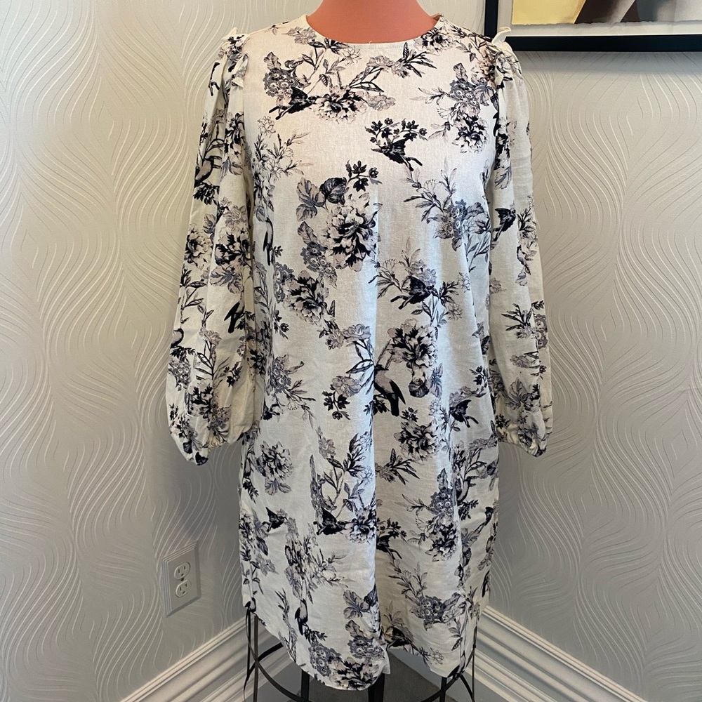 Toile Linen Dress Size S